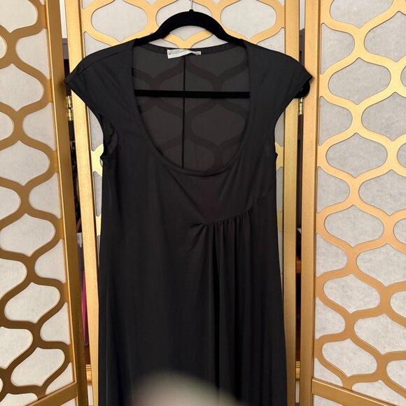 Vintage John Kloss For Cira Size S Black Cap Sleeve Scoop Neck Maxi Nightgown - Picture 3 of 14